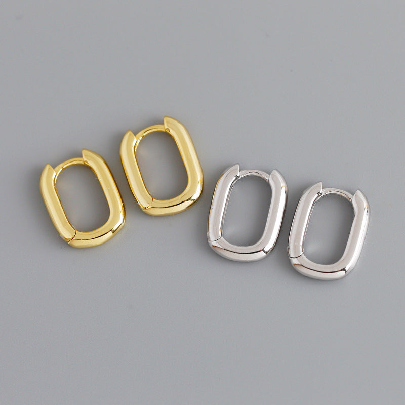 Oval earring