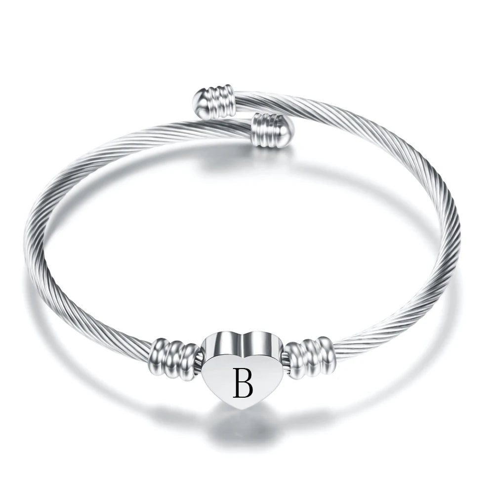 Alphabet Letter Bangle