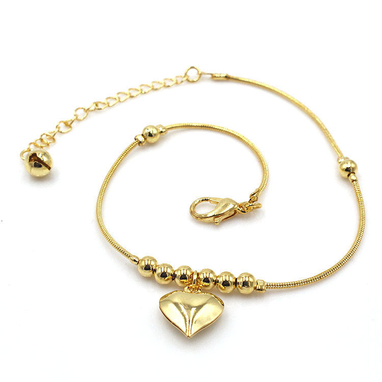 Golden Heart Anklet