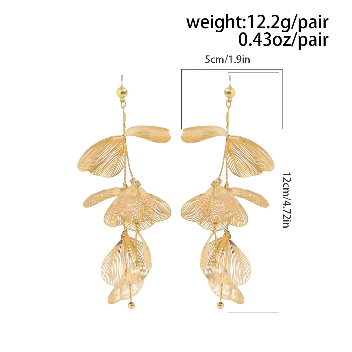 Flower Petal EarringsSPECIFICATIONS
Metals Type: Copper Alloy
Earring Type: drop earrings
Shape\pattern: RoundMaterial: CopperQuantity: 1Pair
Color: Gold/Sliver ColorSize: As Picture SizChic ForeverFlower Petal Earrings