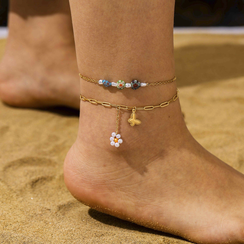 Glass Anklet